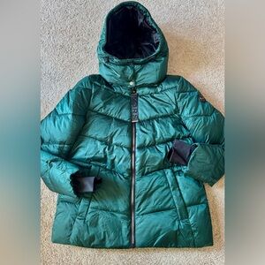 Michael Kors Emerald Green Puffer Coat Small